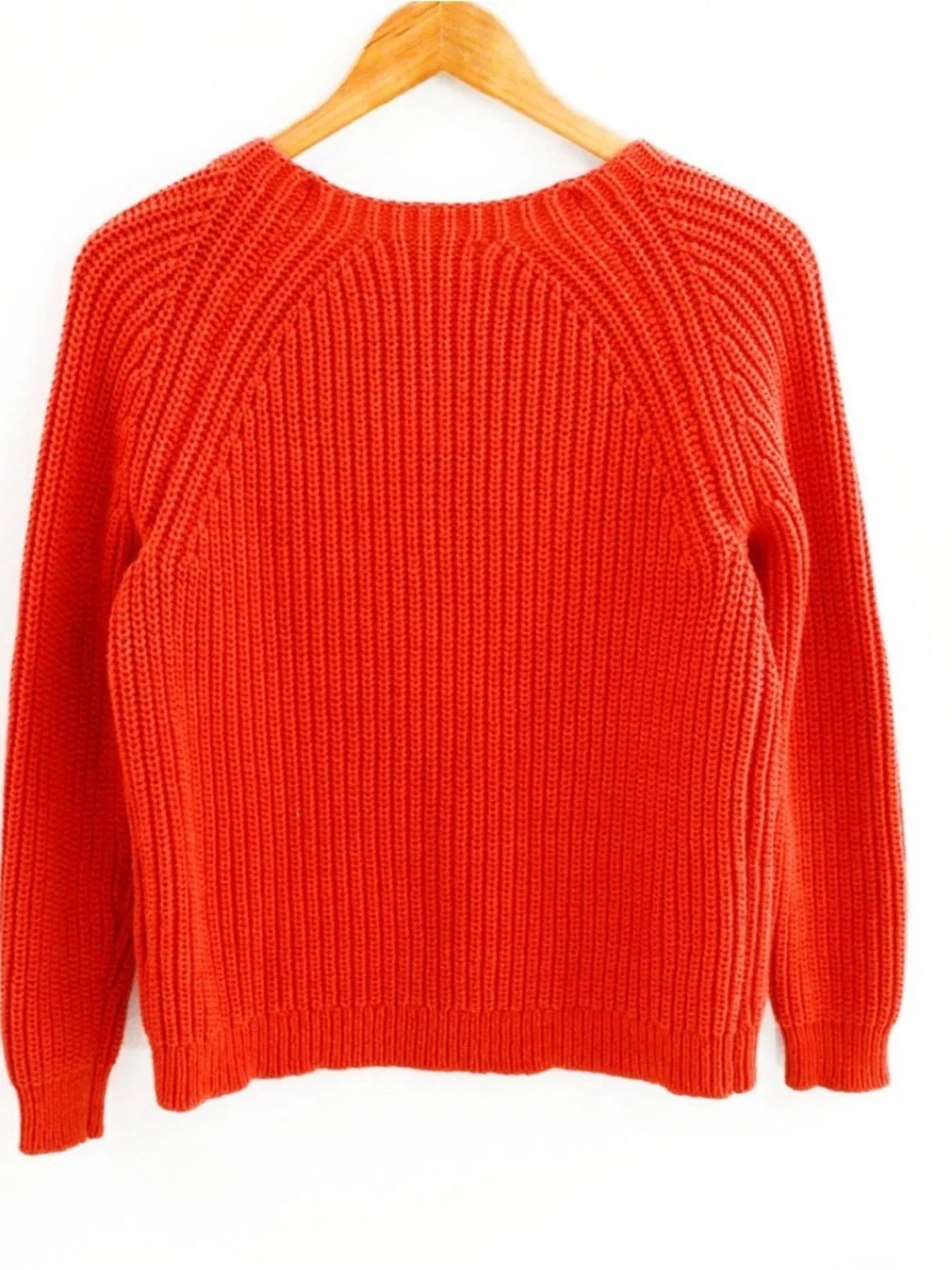 J. Crew Bright Orange Chunky Crewneck Sweater XXS